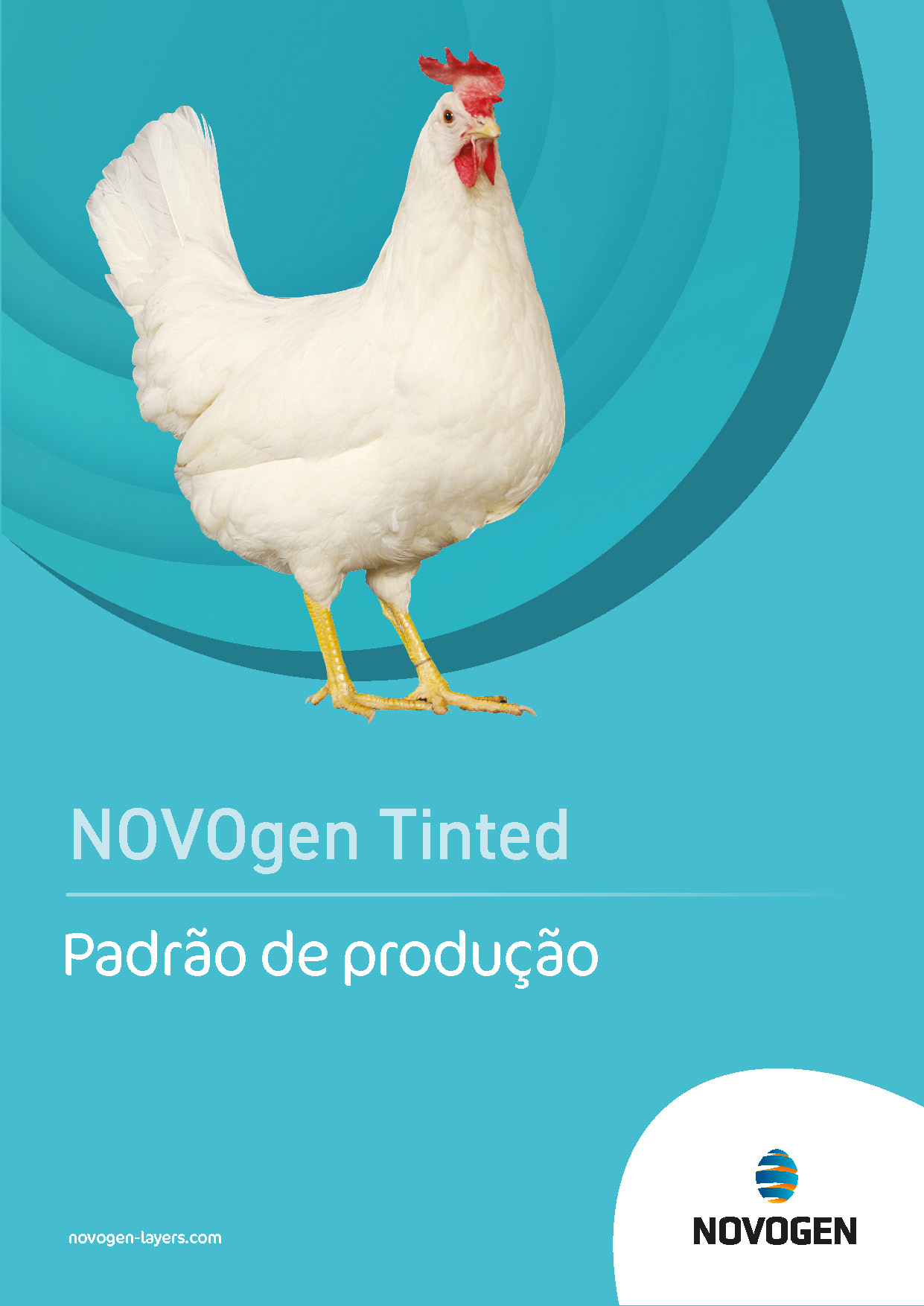 aves de postura : padrão de produção de lote novogen tinted